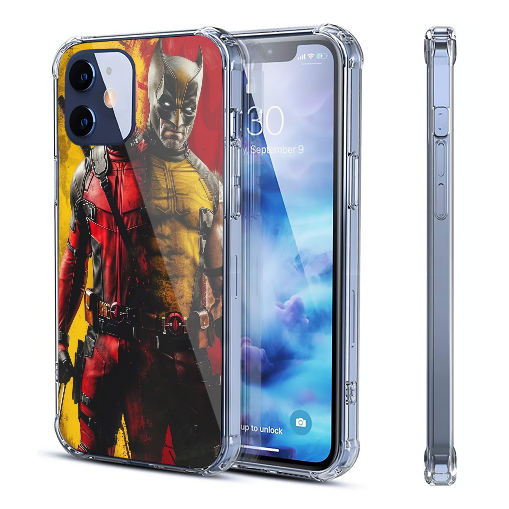 （画像用） Deadpool デッドプール 【iPhone 12シリーズ対応】透明スマホケース（クリアソフトケース）